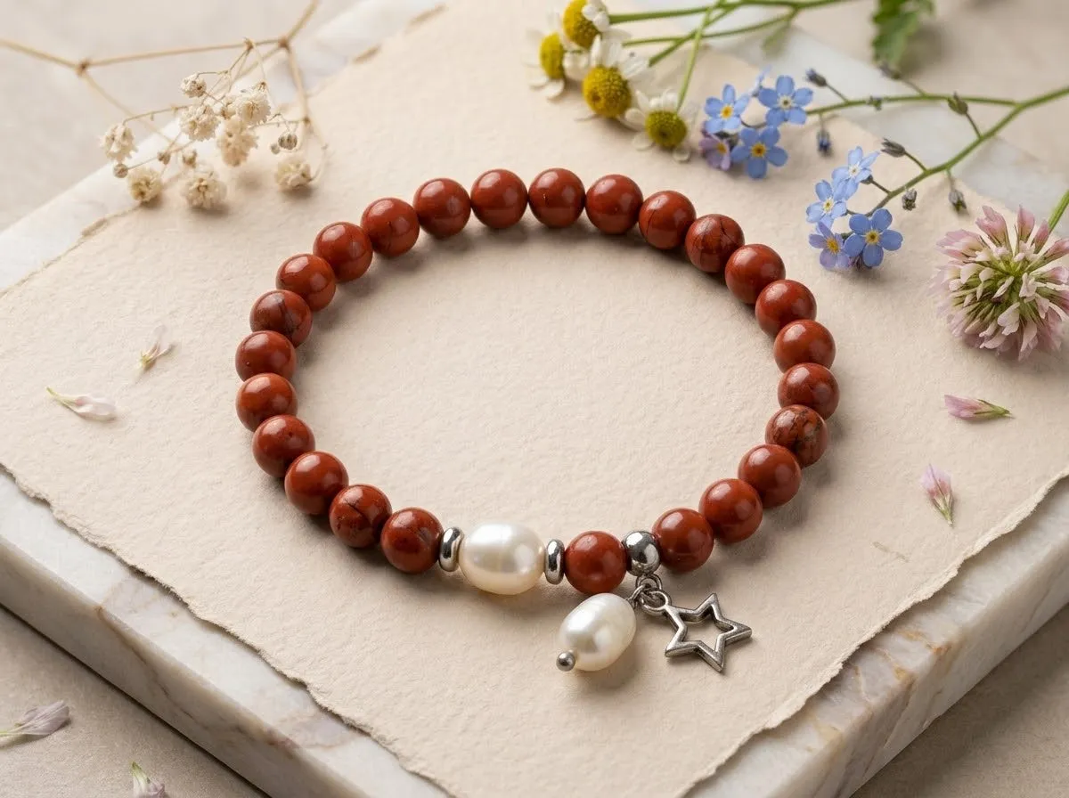 La Fenice Indaco Bracciale pietre naturali con perle