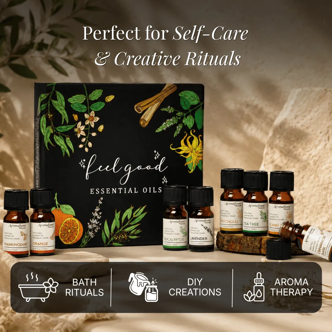 Aromafume Feel Good set oli essenziali puri 8x10 ml naturali